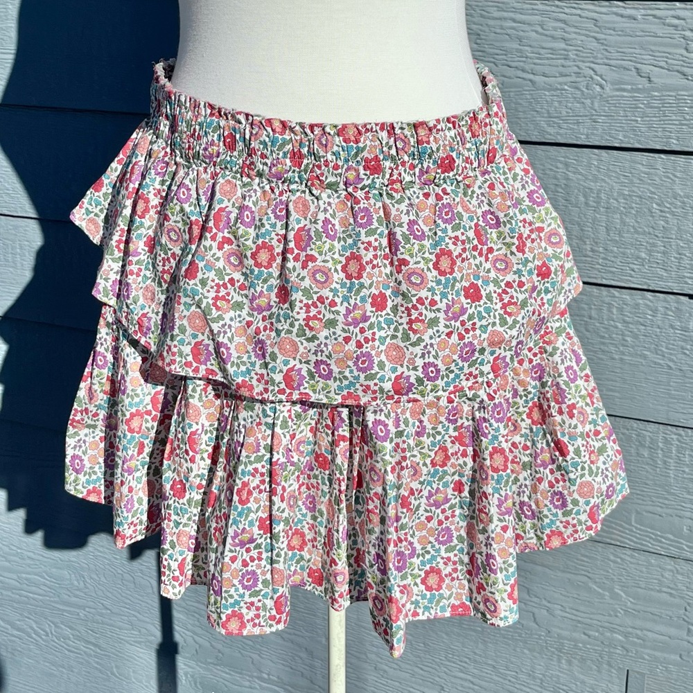 LOVESHACKFANCY X LIBERTY Floral Ruffle Mini Skirt NWT - Picture 6 of 10